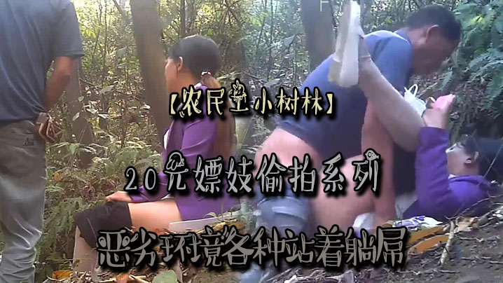 【农民工小树林】20元嫖妓偷拍系列恶劣环境各种站着躺屌对白清晰