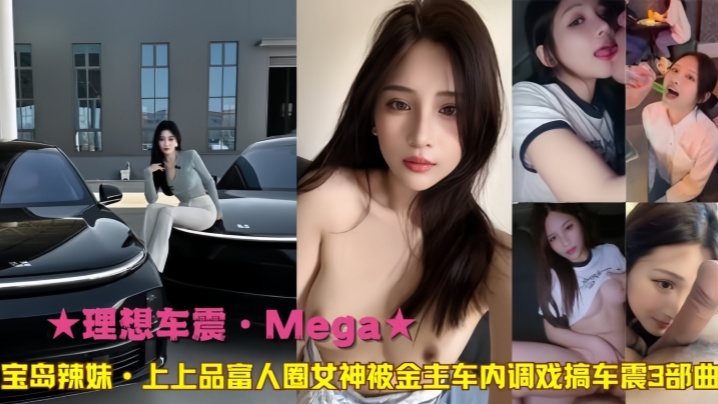 理想車震Mega寶島辣妹上上品富人圈女神被金主車內調戲搞車震3部曲